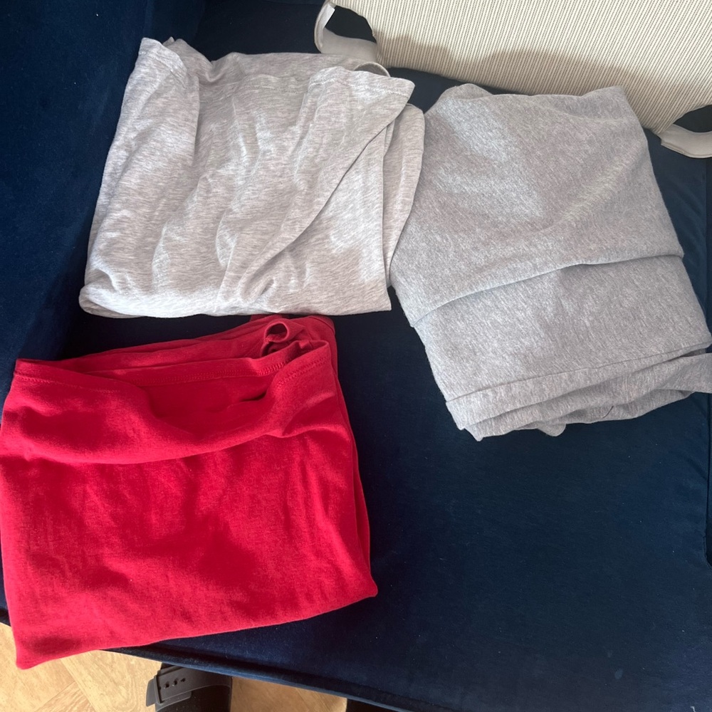 Time and Tru Burgundy, grey Maternity 2 tank Top and grey pant